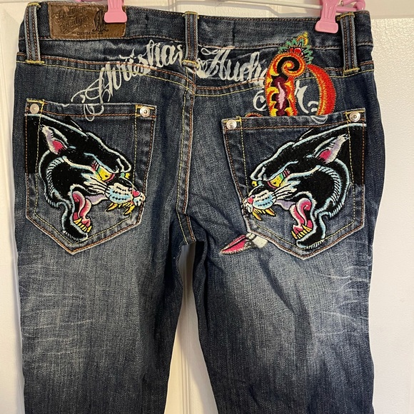 Christian Audigier jeans with detailed embroidery - Picture 1 of 3